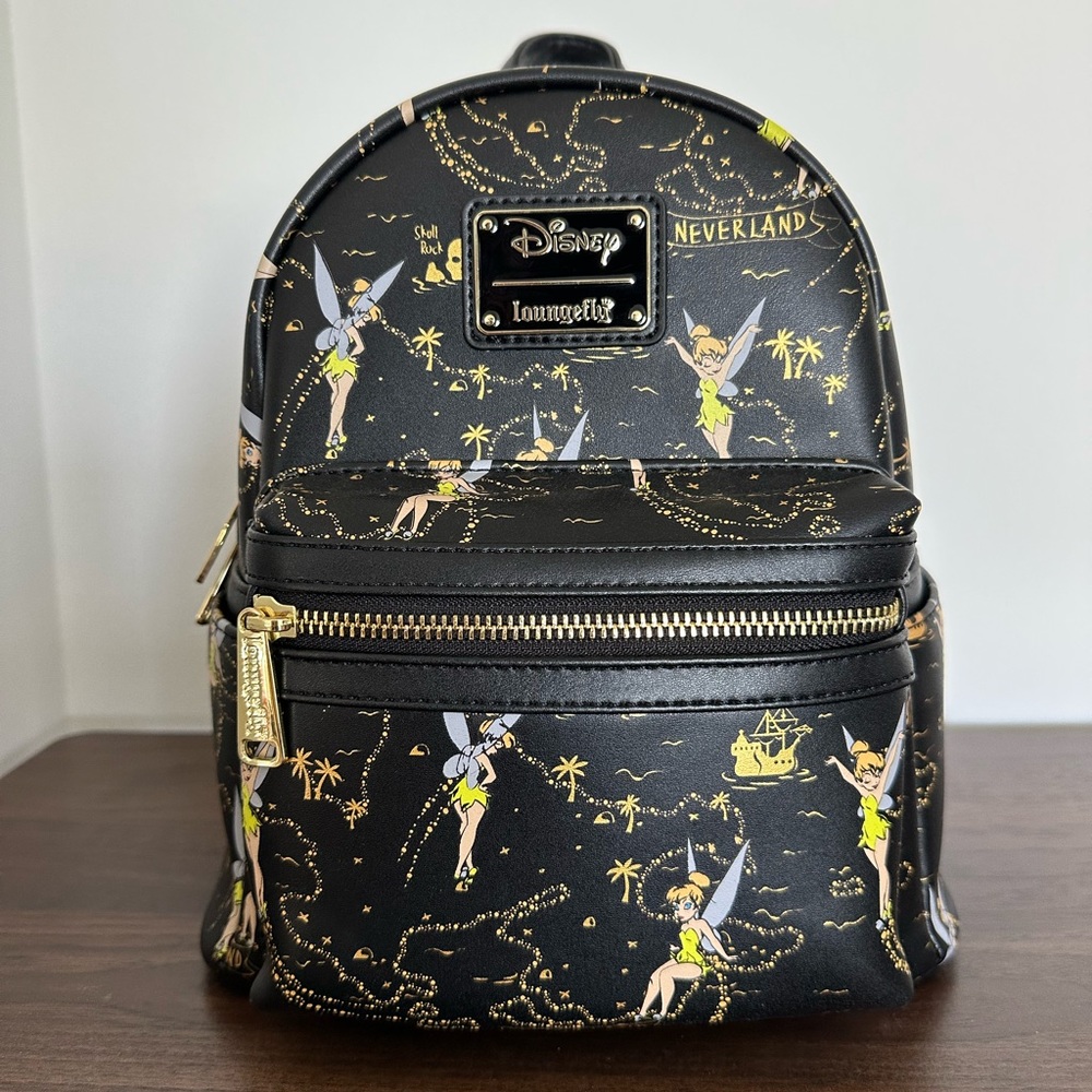 Loungefly Disney Tinkerbell Neverland Treasure Map All-Over Print Mini Backpack